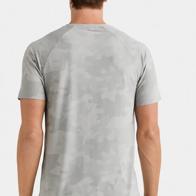 OEM Manufacturer Fashion Mens Crew Neck Raglan Sleeve Camo Sublimation Short Sleeves Custom T Shirt For Men