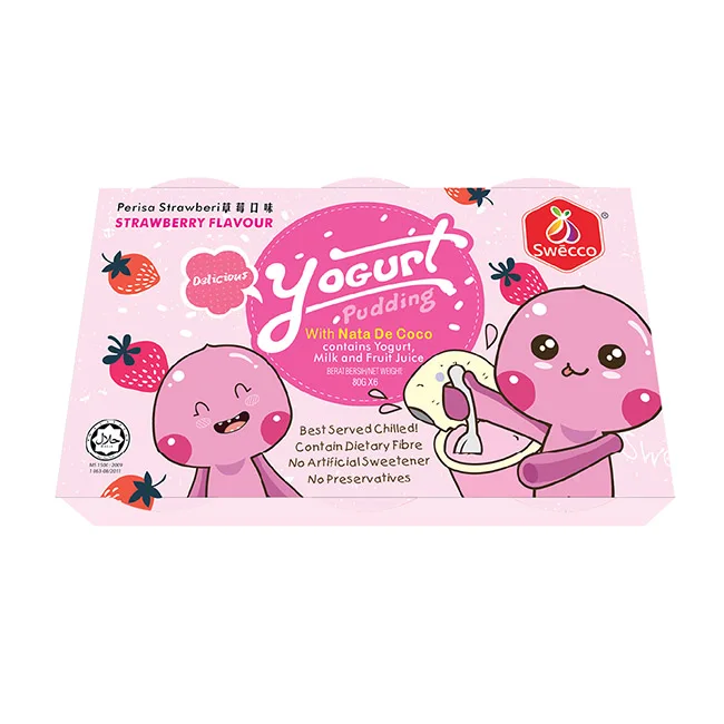 Хит продаж клубничный йогурт пудинг ароматизированный желе вкусный и легкий не слишком сладкий лучший для десерта после еды