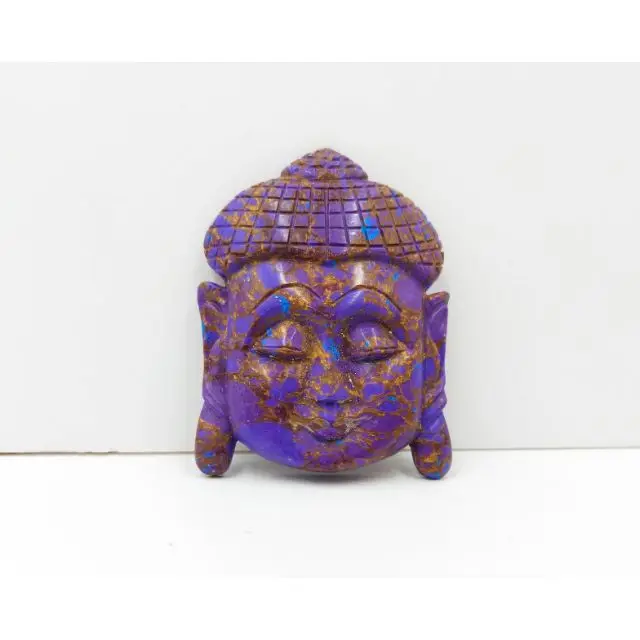 Copper Turquoise Flat Buddha  Decorative Religious Sitting Buddha Statue Sculpture at wholesale price