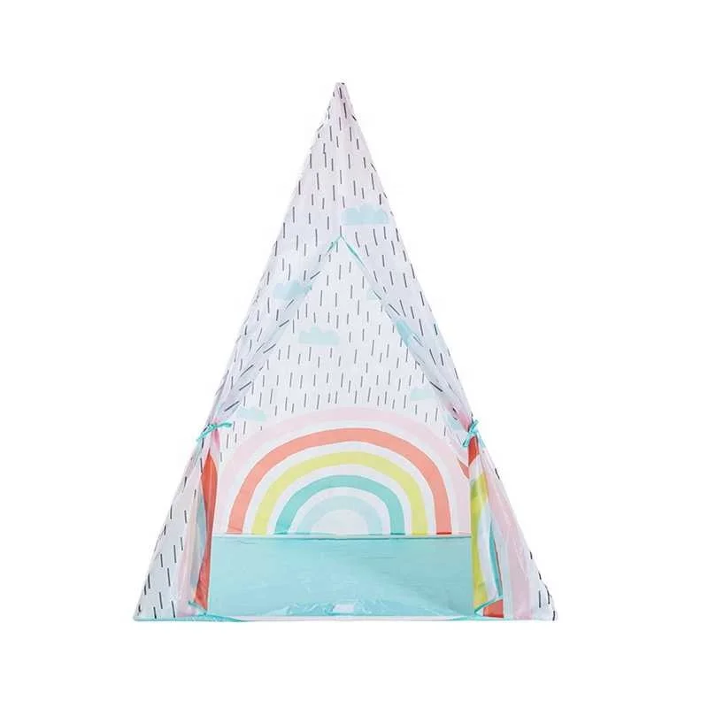 Factory Price Rainbow teepee portable Kids play teepee waterproof kids Teepee play tent A-Frame