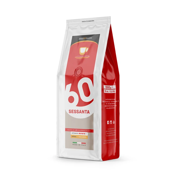  Caffe Ristretto Sessanta 60% Arabica итальянский эспрессо жареные кофейные зерна HACCP IFS
