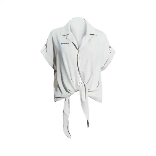 
Gray Ice Ladies Elastane Soft Cotton Dress Crop Shirt 