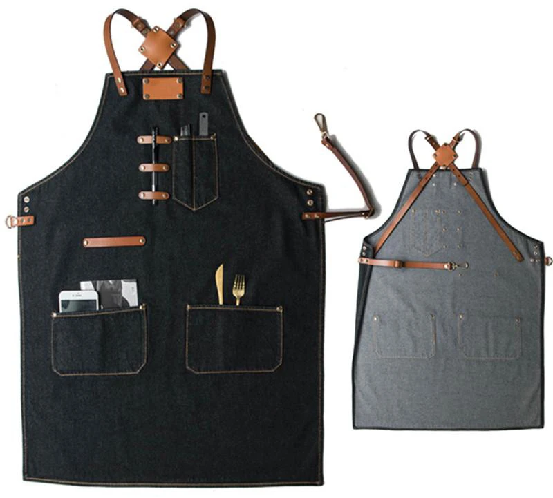 Premium quality material adult bib aprons for kitchen garden butchery mechanical work apron