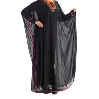 New Style Women Butterfly Balloon Style Imported Premium Soft Arabian Kaftan Abaya Burqa with Hijab Best Wholesale Price