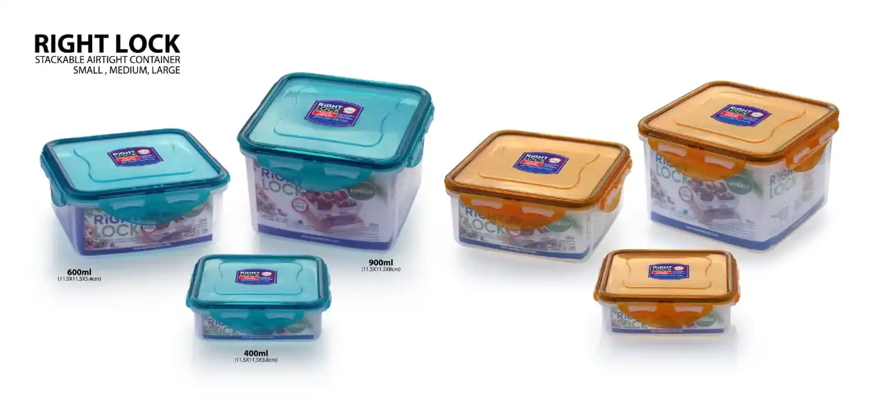 Right Lock Food Keeper Medium (600ml) Premium Quality Storage Box Air-Lock Technology Store food items Durable food container