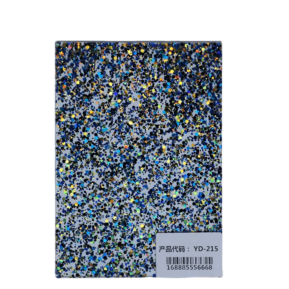 Wholesale Hot Selling Custom 3mm Thick Round Sequin Pattern Glitter Acrylic Sheet for