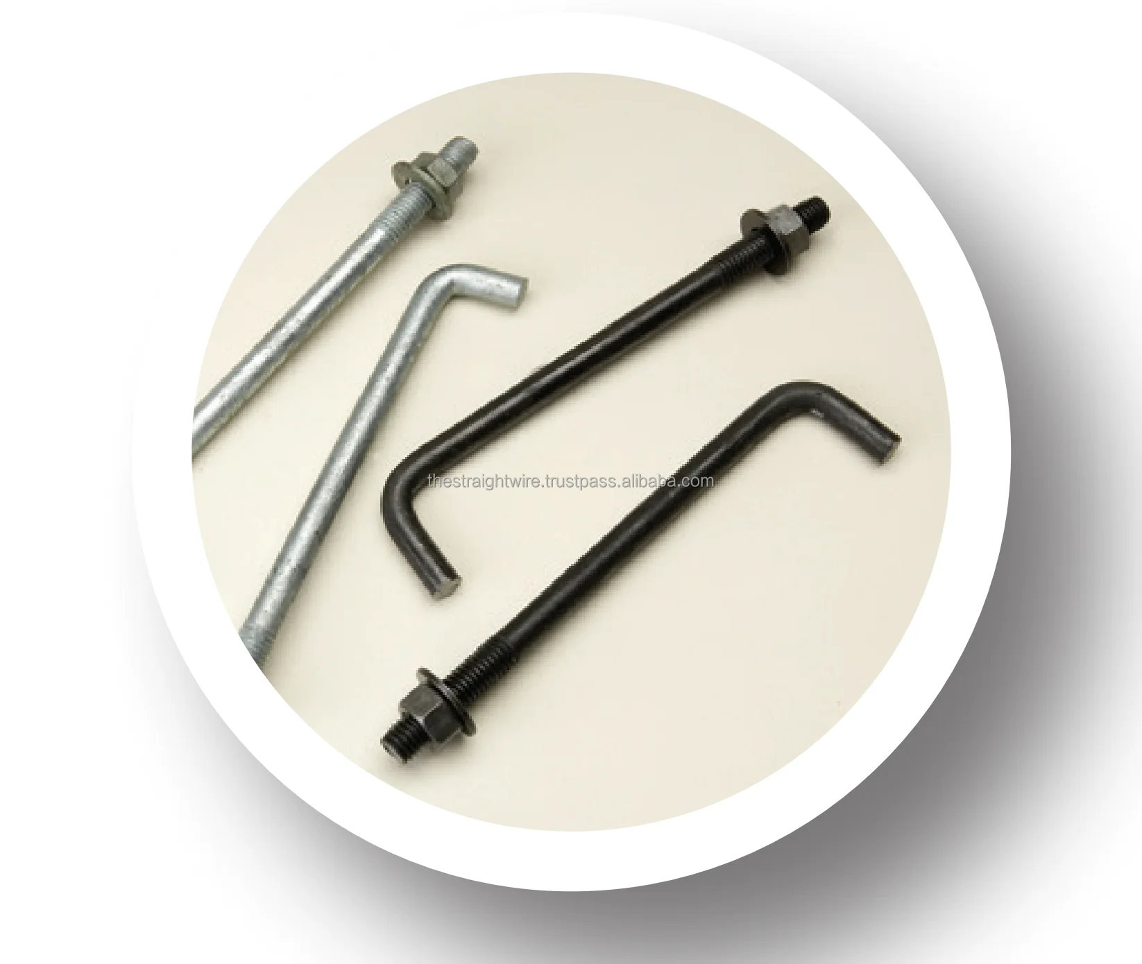 Горячеоцинкованные анкерные болты с гайкой и шайбами в картонных коробках