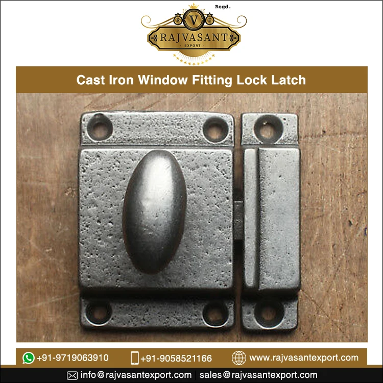 Window Fitting Lock Latch Bulk Selling High Quality Antique Cast Iron Window , Furniture Brass RVE WL 1602 Rajvasant Traditional