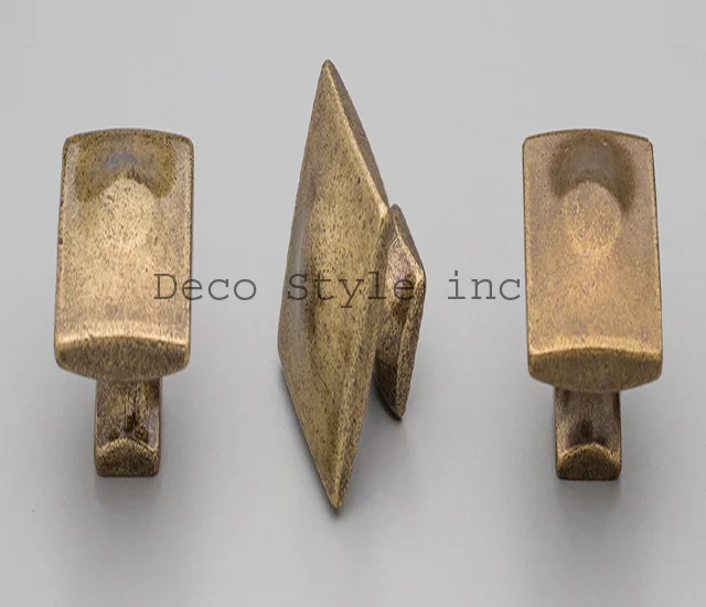 Brass square knob metal drawer knob