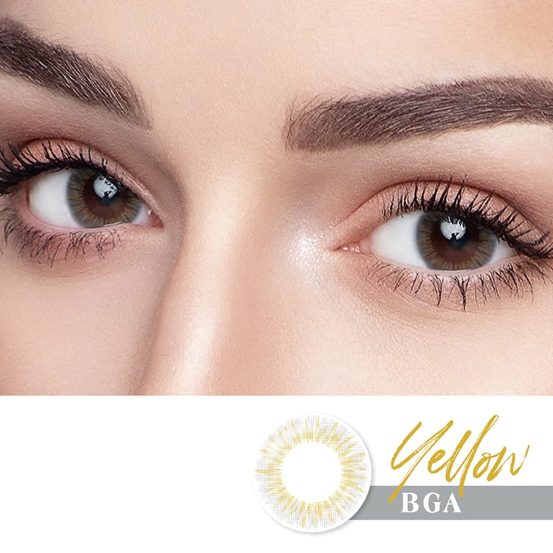2 Color UV Protective Best Selling Yearly Yellow Color Monthly Contact Lenses