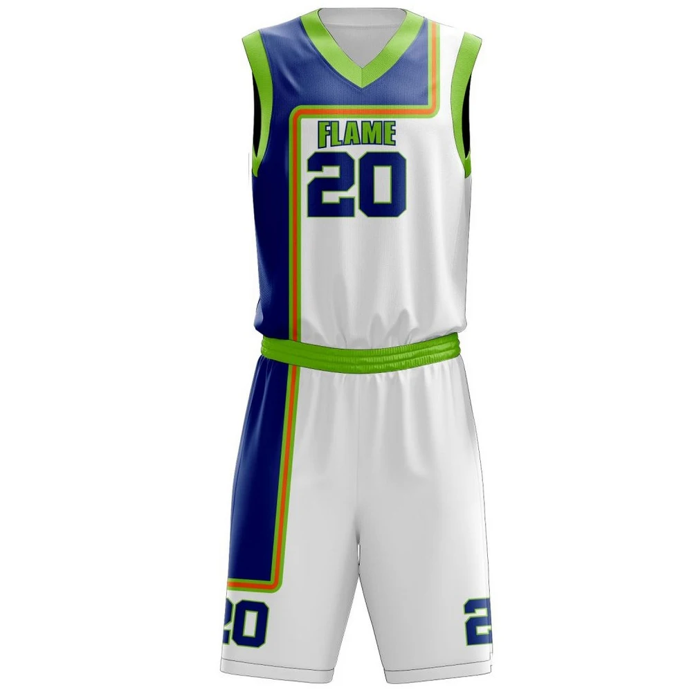 Sublimation Basketball Wear Clothes T Shirt Vests & Shorts Team Uniforms Set | Embroidery Patch New Style Design Basketball Kit