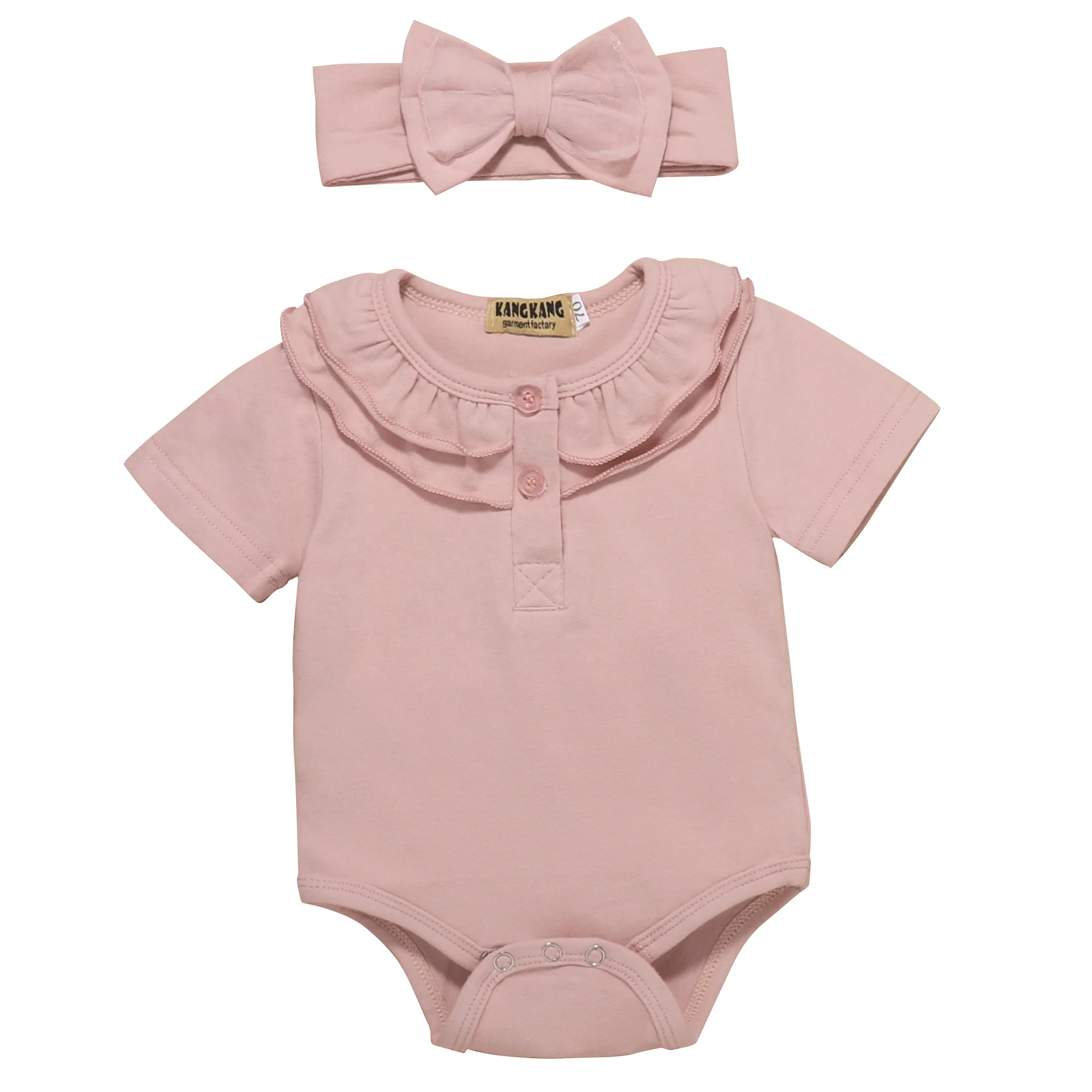 
Summer newborn baby romper solid color baby clothes girl rompers cotton short sleeve O-neck infant boys romper 0-24 months 