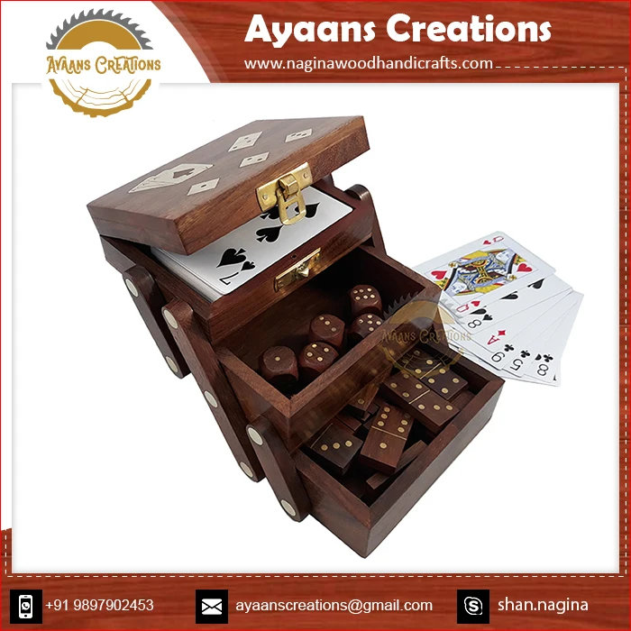 Most Selling Popular Children And Adult Games 3 In 1 Multi Game Box With Custom Shape Design Available At Minimal Price