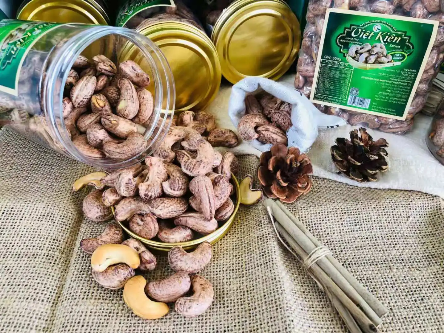 
hot sale 2021 roasted cashew A180 made in vietnam 500g/bOX 