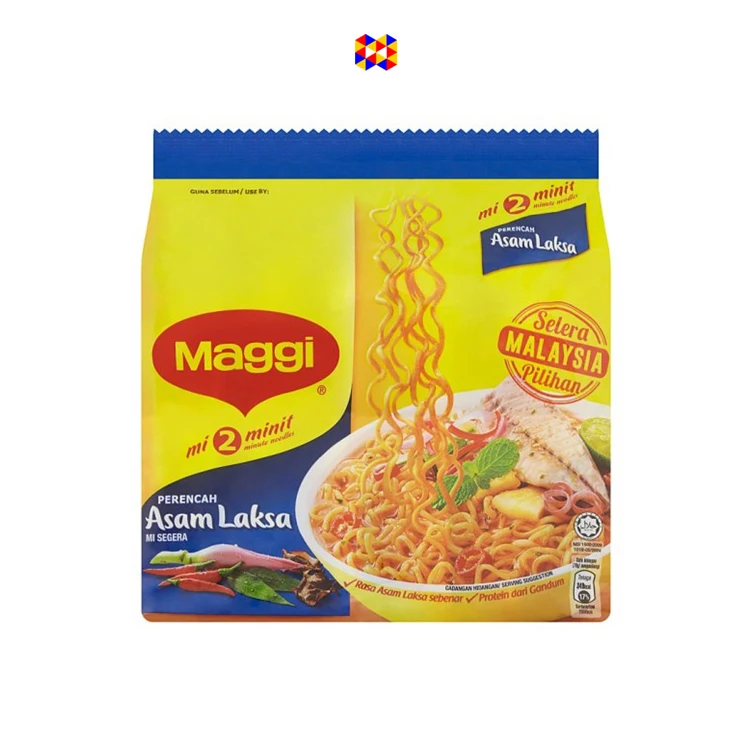 Professional Manufacturer Widely Selling Instant Noodles Easy To Make Maggi 2 Minutes Asam Laksa 5 x 78g at Bulk Price