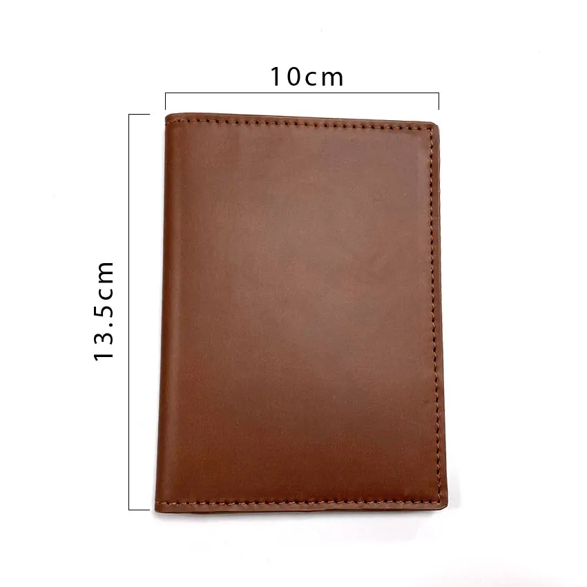 wholesale folding slim passport wallet custom logo PU leather passport holder