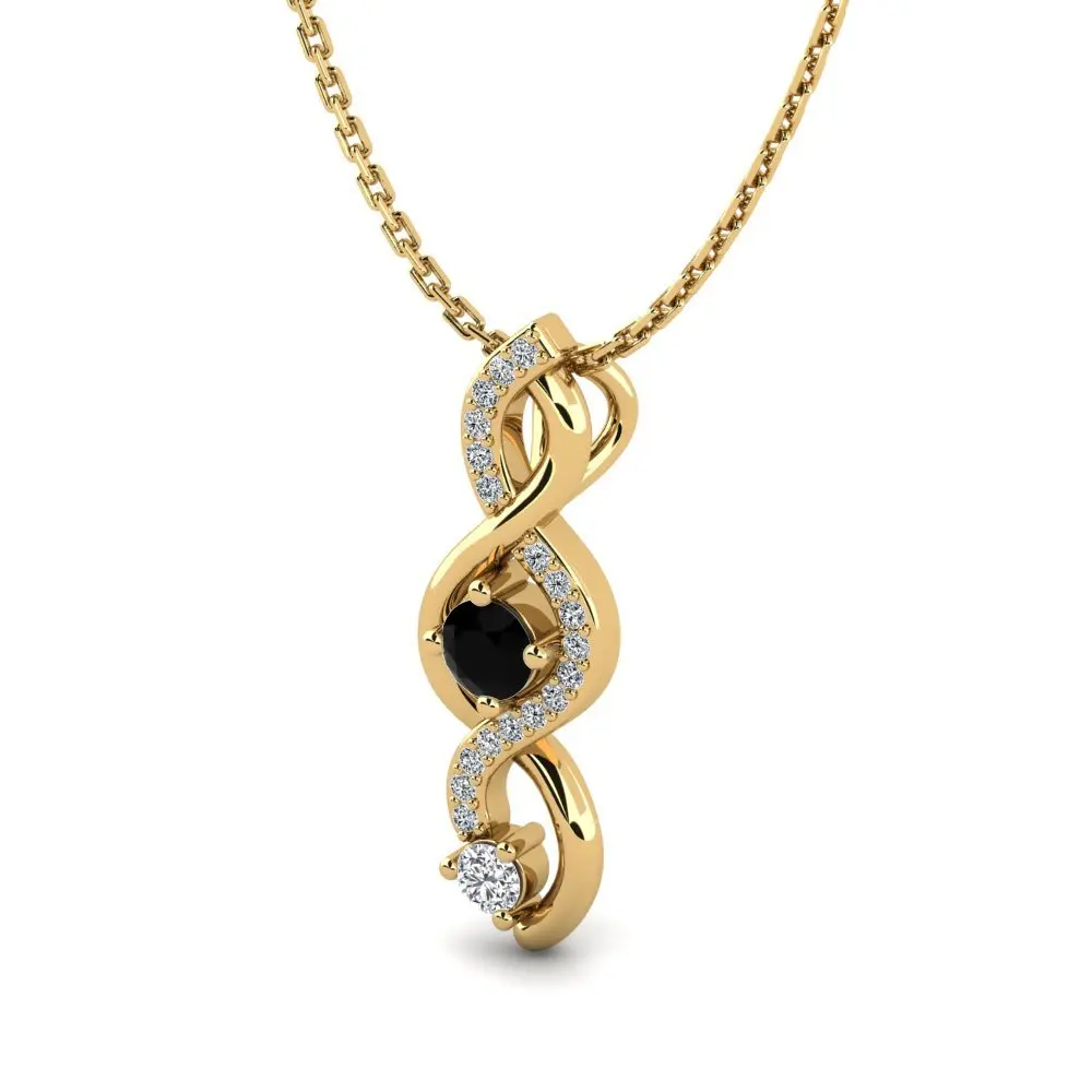 Precious Black Diamond Pendant 14k/ 10k yellow gold Heavy , Rare Black designer jewelry Pendant world wide delievry