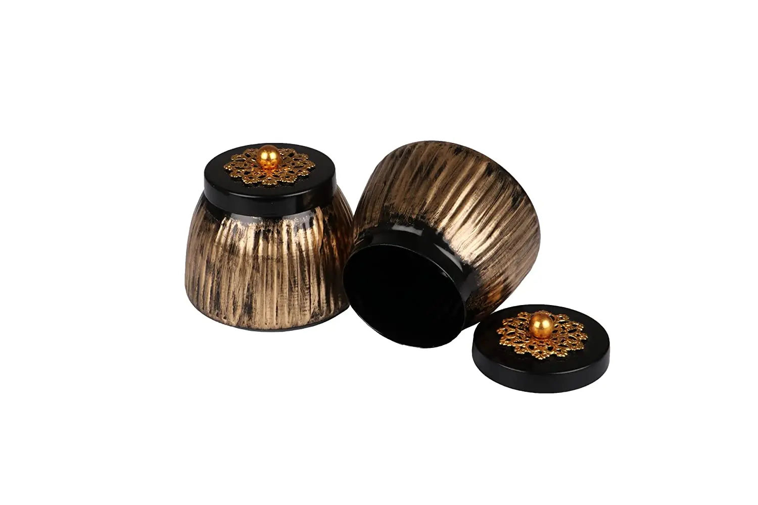 Set of Brass Serving Tray  and Bowl for Restaurant Luxury  Design Black color Brass  Metal Brass   Decorative Serving Tray