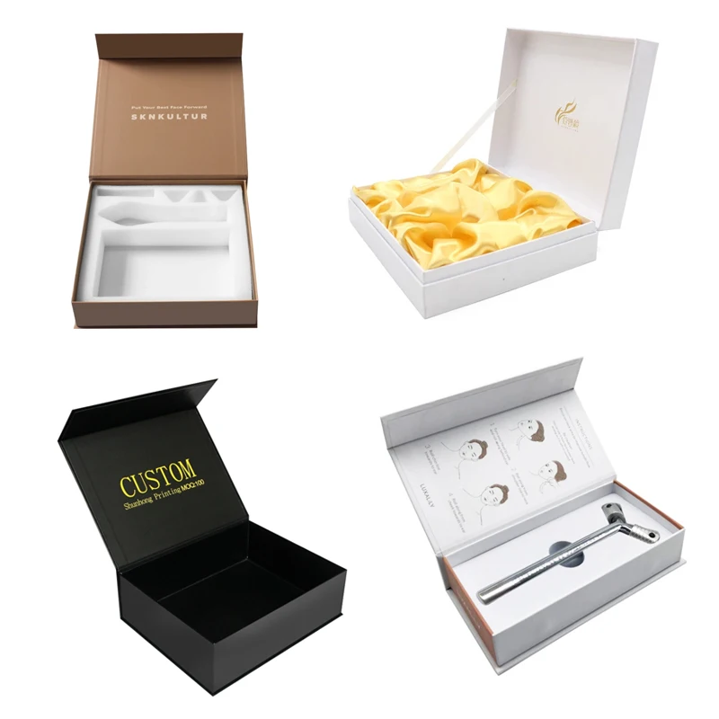 custom design logo luxury clothes packaging black paper cardboard boxes with magnetic