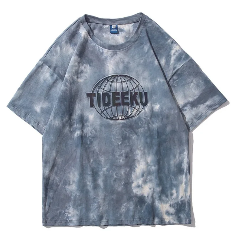  Одежда на заказ 100% хлопок футболка большого размера с принтом в виде краски свободная стиле хип-хоп