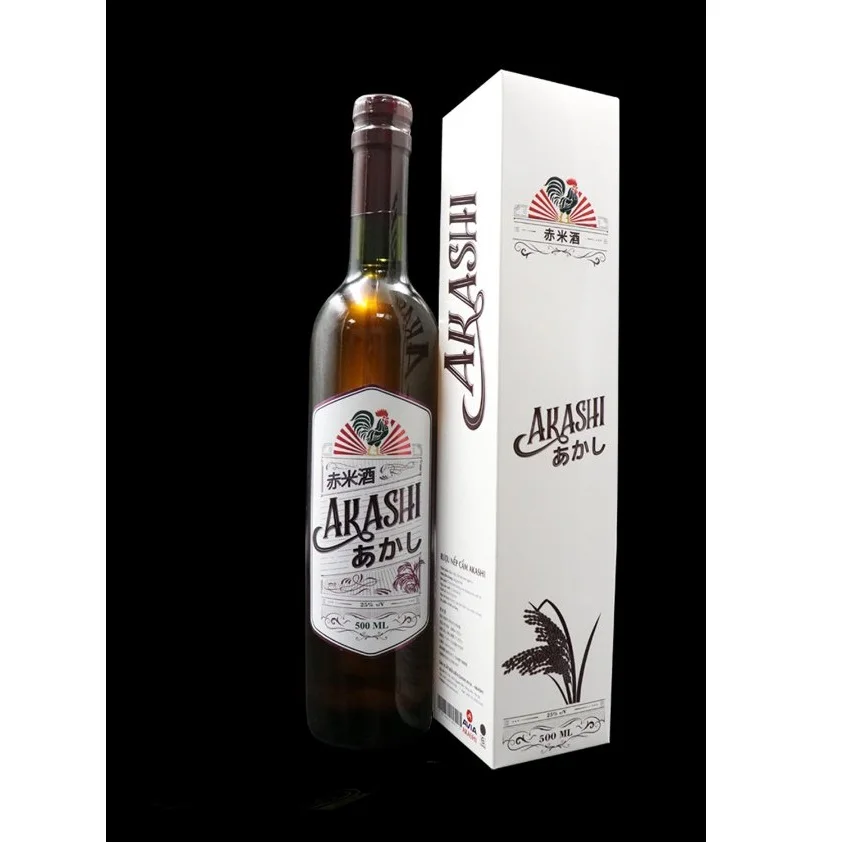 Рисовый винный напиток 25% AKASHI 375 мл черный липкий рис liqour в упаковке для бутылок