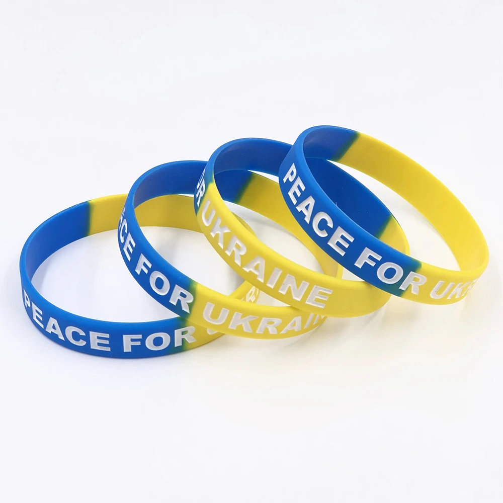 RTS Promotional Silicone Wristbands Rubber Band Ukraine Bracelet