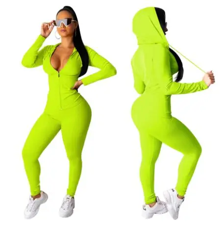 Wholesale slim fitted Women Two Piece Sets Outfits Long Sleeve Crop tracksuit for women ladies gym tracksuits women fitness wear