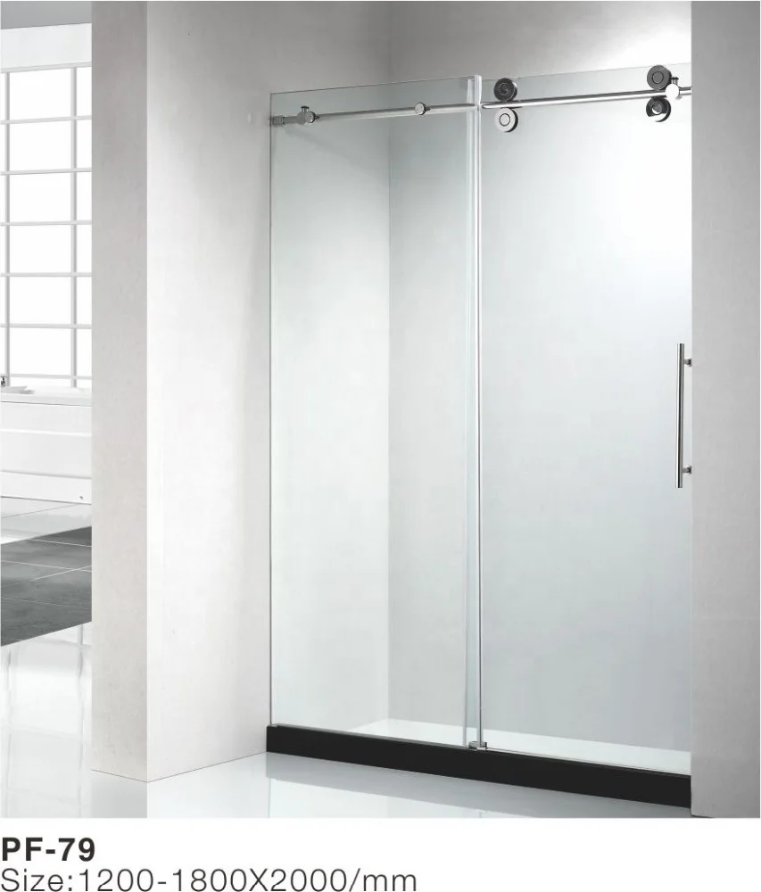 Cheap factory price new design hanging rollers sliding screen shower enclosure door