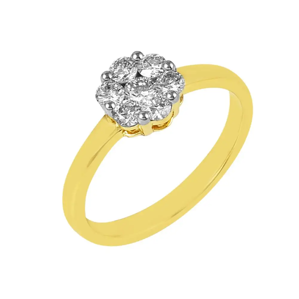 High quality gold plated 925 sterling silver zircon gemstone ring for jewelry maker wholesale