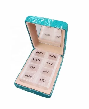 Модная парусиновая коробка для лекарств пастильеро с зеркалом аптеки рекламный подарок