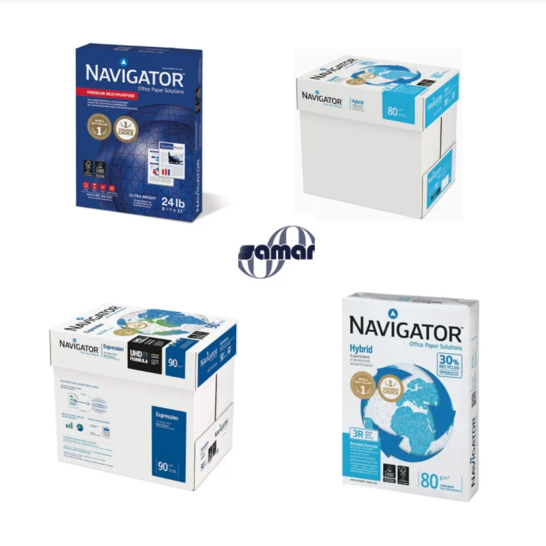 Navigator A4 80gsm Premium Multipurpose Paper, 97 Brightness, 20 lb, 8 1/2 x 11, White, Universal Paper