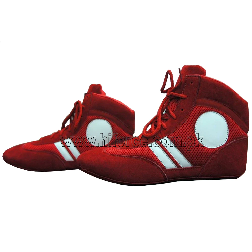Custom made Wrestling Shoes Sambo Fighting Boots Professional Sambo Shoes Leather