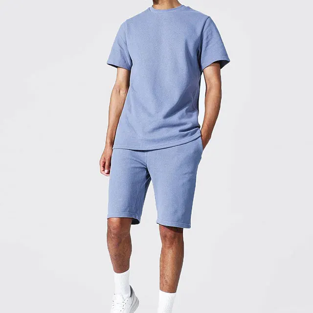  Мужская одежда мужская с коротким рукавом и круглым вырезом 100% хлопок флисовая однотонная окрашенная