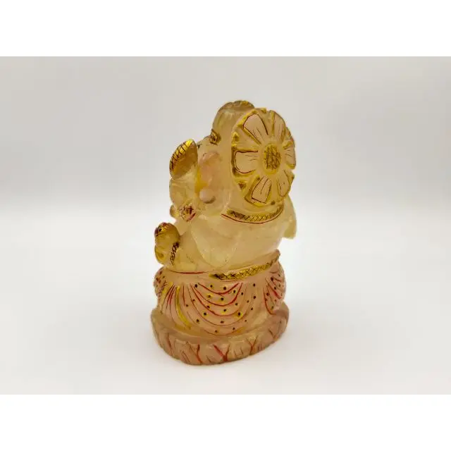 Rose Quartz Painting Ganesh Decorative Hindu God Crafts Resin God Ganesh Statue for sale at wholesale price