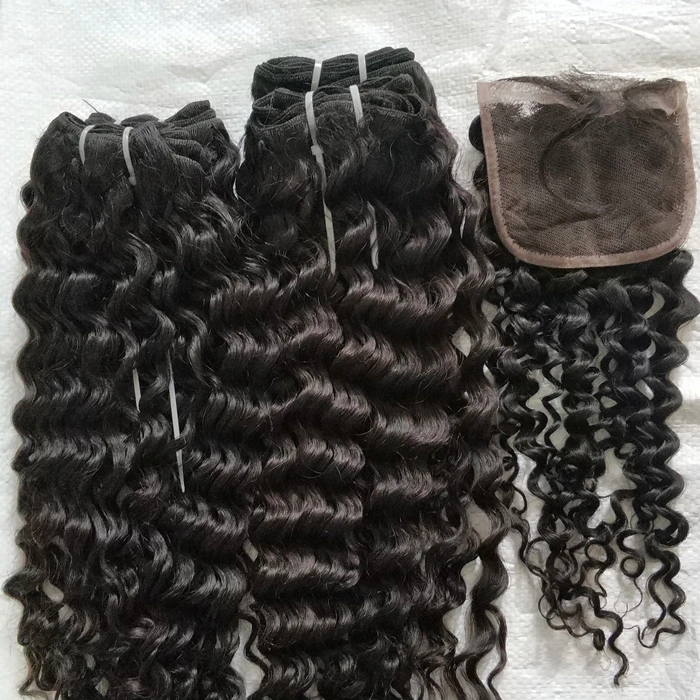 Lestfly Brazilian 3 Bundles Brown Hair with Closure Loose Deep Wave Full Weft Cuticle Aligned Virgin Extensions