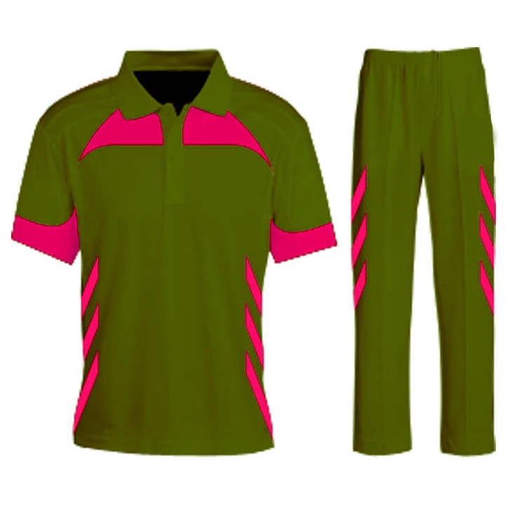 Top Quality 2021 Cricket Uniform With Low MOQ Custom Logo Team Name And Number Cricket Uniform