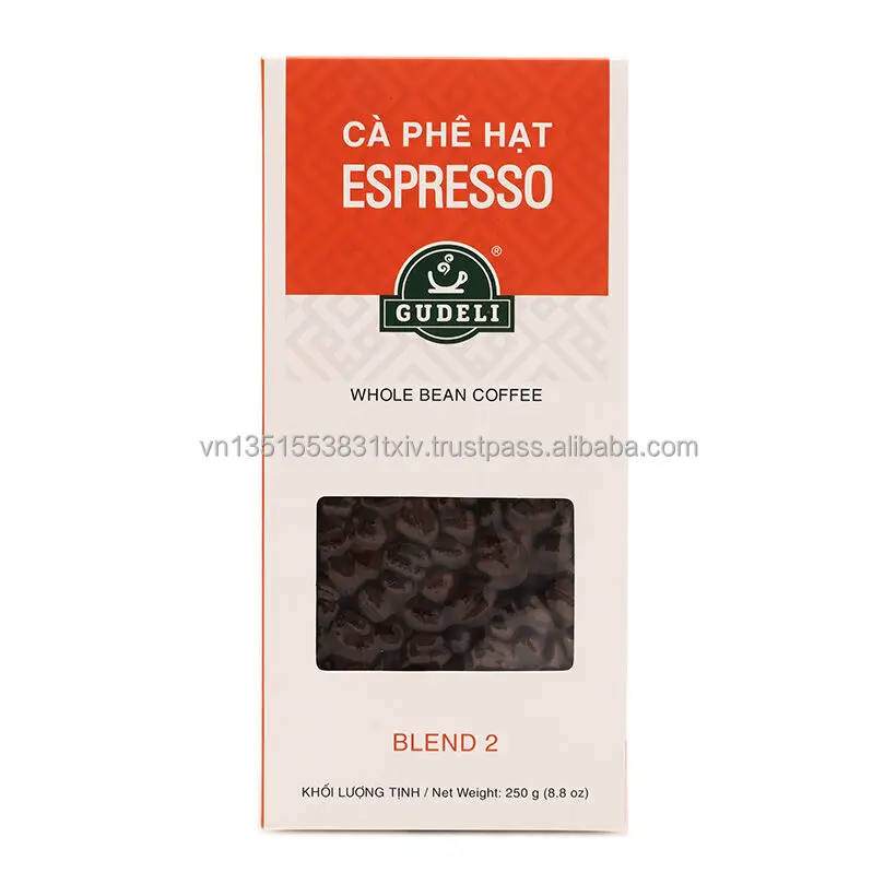 
Roasted GUDELI Coffee Beans Blend Viet Nam 