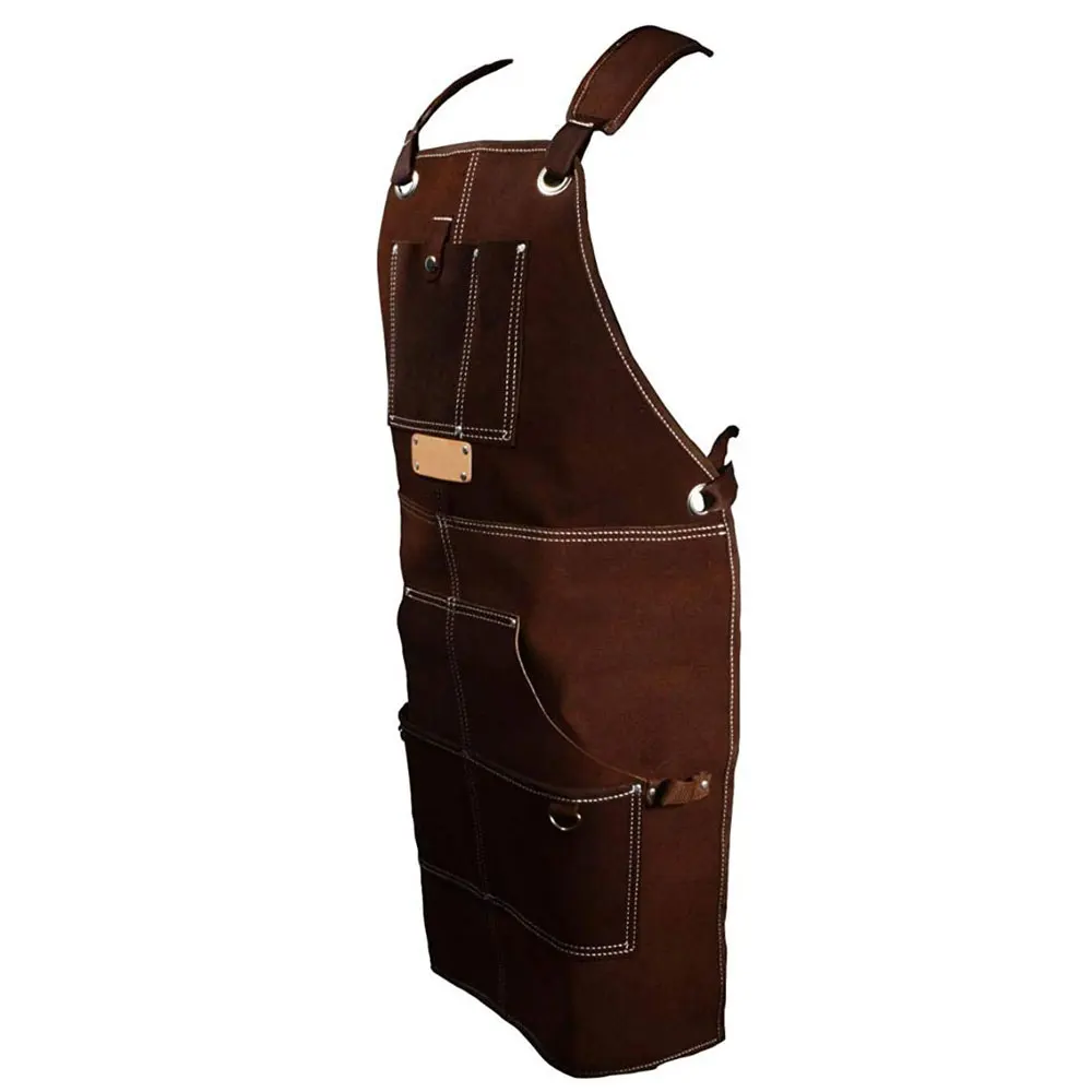 High quality leather carpenter apron, BBQ leather baker apron, leather welding apron