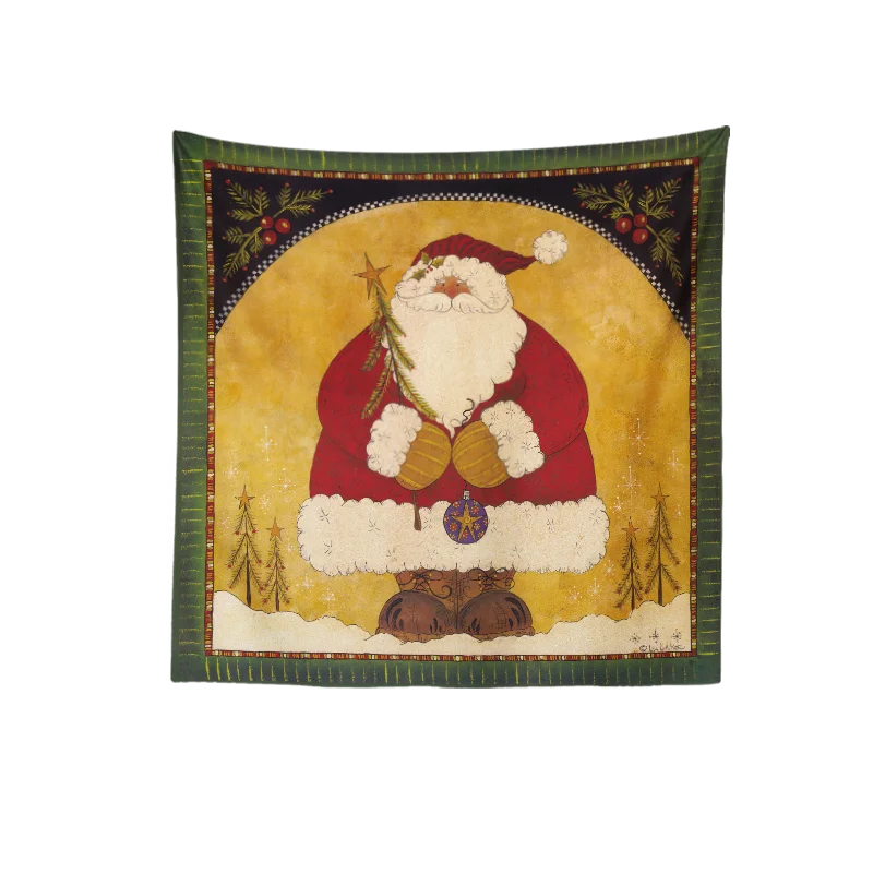 70x70 Santa Claus presents Santa hat red heart Christmas elements tapestry