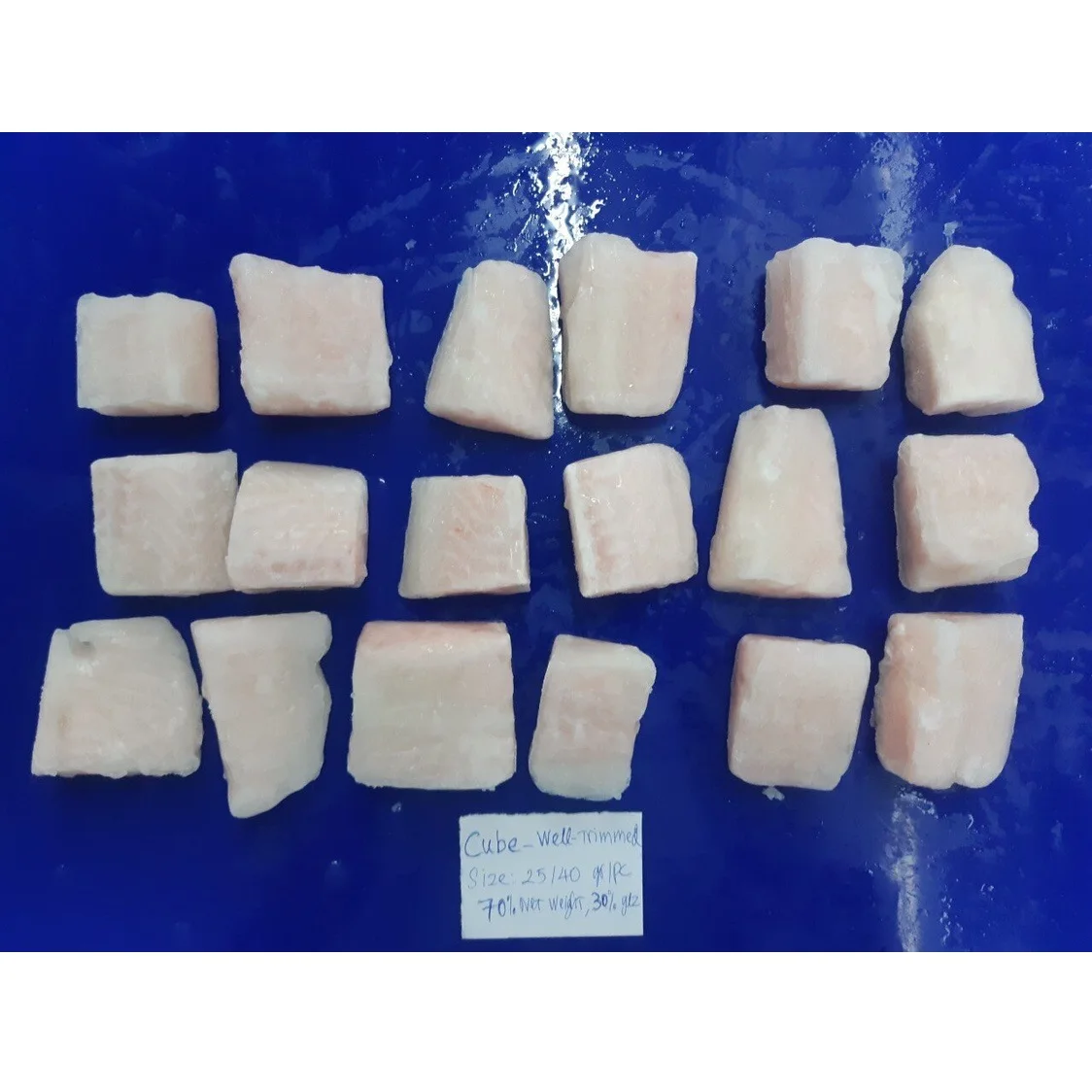 IQF BLOCK Vacuum Pack FROZEN NATURE Pangasius Hypophthalmus Pangasius Cube From Viet Nam