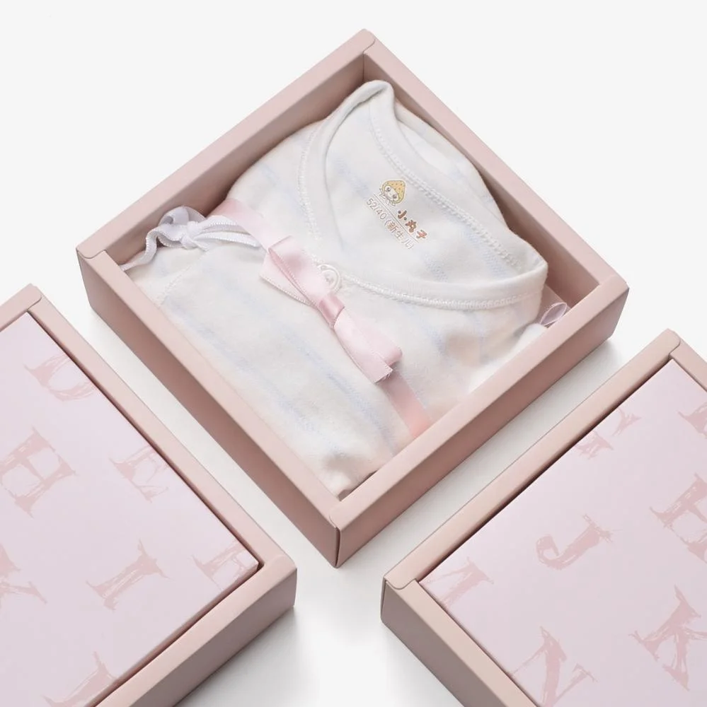 Fancy cute mini towel set in paper folding gift box with lids custom paper bag for packing gift with bow ribbon