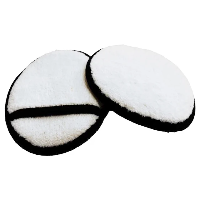 KOREAN MICROFIBER CAR WAXING APPLICATOR PAD 13DIA Hard Overlock Sewing High Density cost-effective