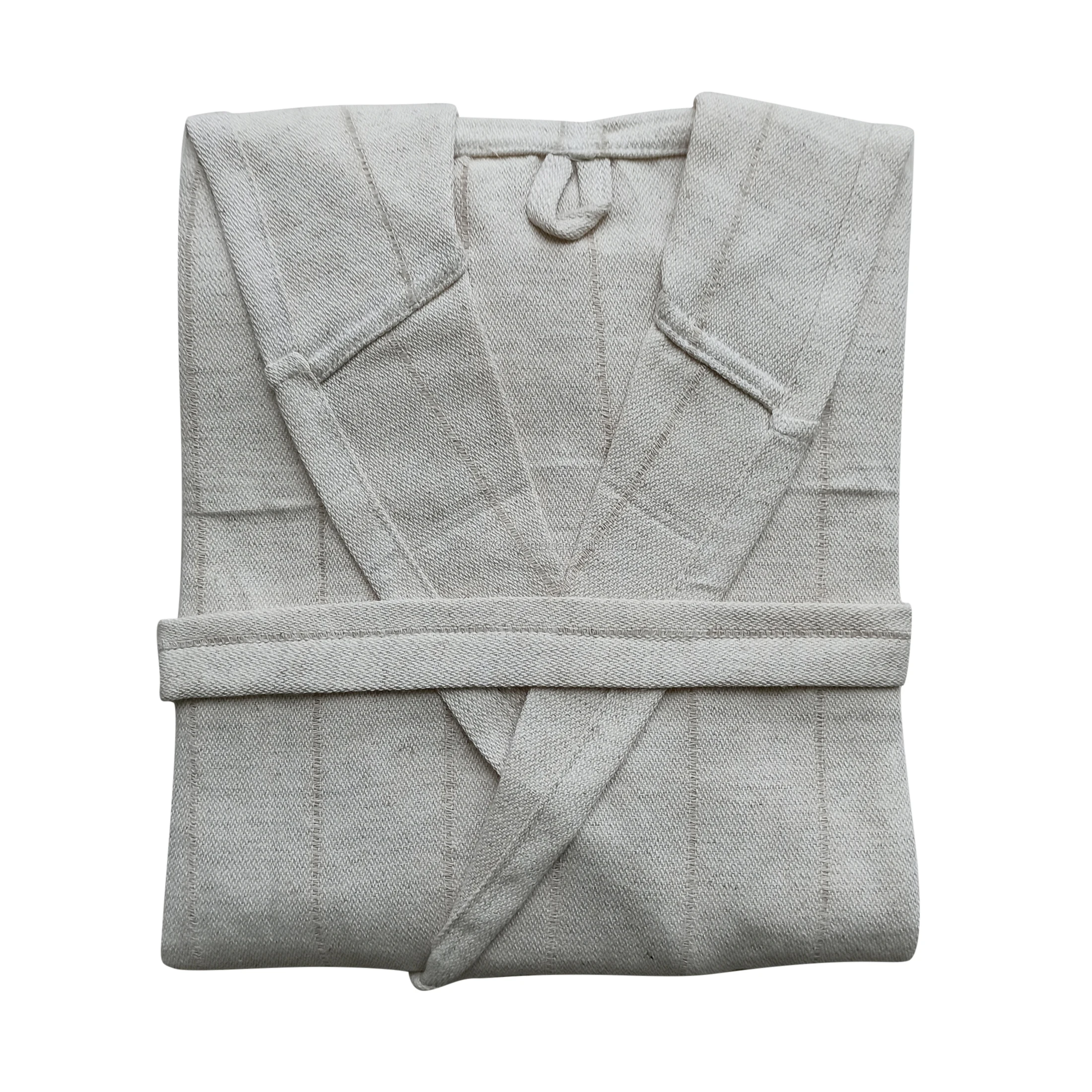 Набор льняных турецких полотенец и банный Халат