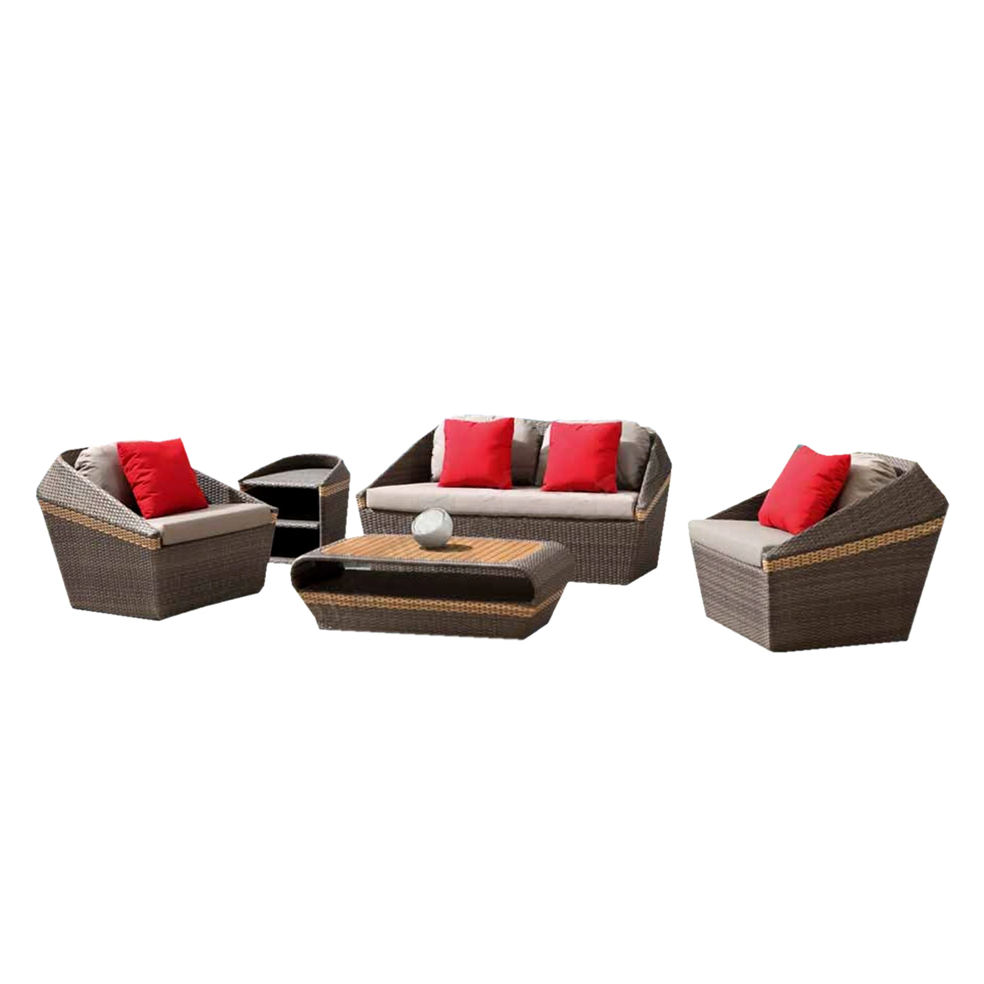 outdoor aluminium wicker sofa sets modern high quality rattan sofa set with cushions outdoor garden furniture