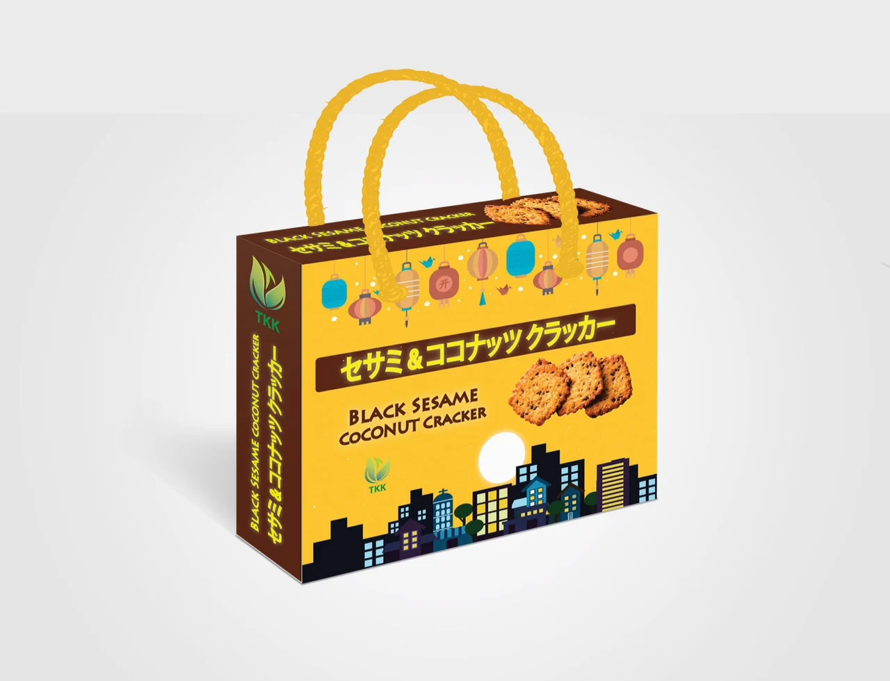 Японский стандарт сделано во Вьетнаме по конкурентоспособной цене черный кунжут кокосовый крекер печенье 300 г пакет с OEM-услугами