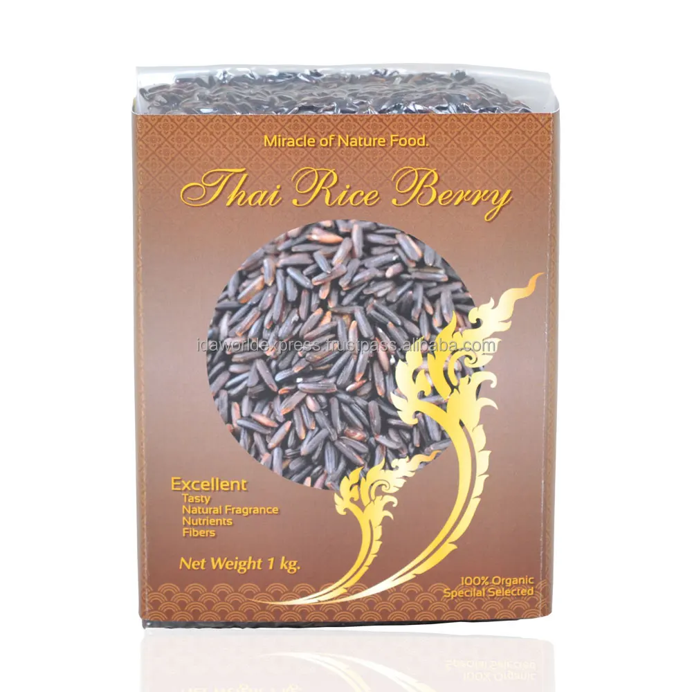 
Thai Riceberry a Healthy Dark Purple Grains Aromatic Rice Long-grain Rice Black Sun Drying 92 Admixture Current Year Soft 