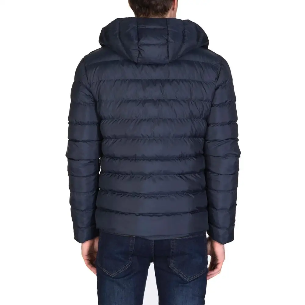 Winter puffer design casual classic fit jacket men COAT // NAVY