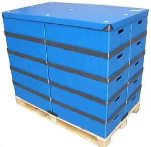 New 2023 plastic reusable box for bicycle storage handling and transportation heavy duty stackable plastic corrugated fold able
