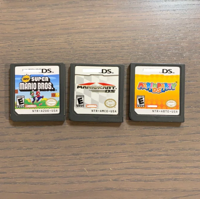 
Free Shipping Video Games Cartridge Cards Super Mario Bros Mariokart Mario Party for DS game console 