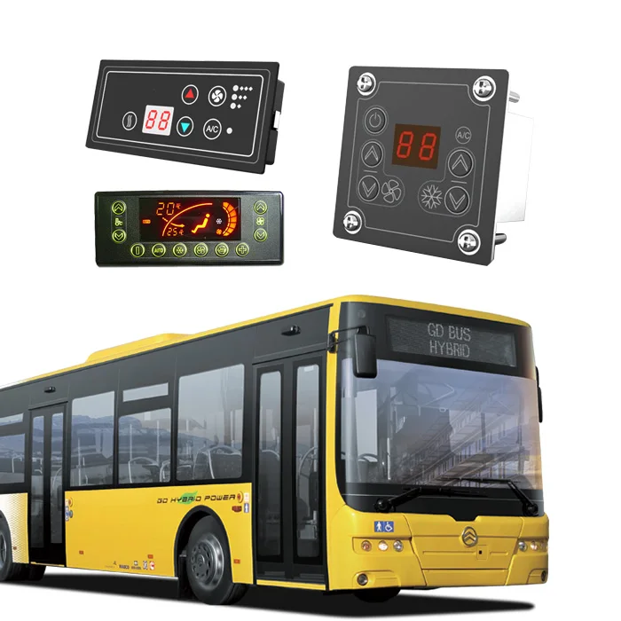 Customized 12V/24V Automatic Climate Control System Switch Heating A/C Hvac Control Module Bus Air Conditioning Control Panel